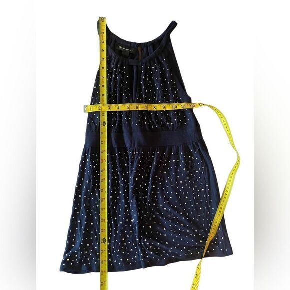 I.N.C. International Concepts navy Blue Sleeveless tank embellished Top Size:M - Picture 5 of 5